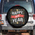 Happy New Year 2025 Spare Tire Cover Confetti Fireworks Party Supplies Family Matching TS02 No hole Black Print Your Wear