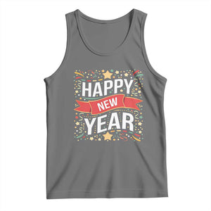 Happy New Year 2025 Tank Top Confetti Fireworks Party Supplies Family Matching TS02 Black Heather Print Your Wear