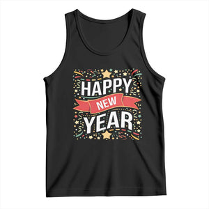 Happy New Year 2025 Tank Top Confetti Fireworks Party Supplies Family Matching TS02 Black Print Your Wear