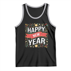 Happy New Year 2025 Tank Top Confetti Fireworks Party Supplies Family Matching TS02 Black Athletic Heather Print Your Wear