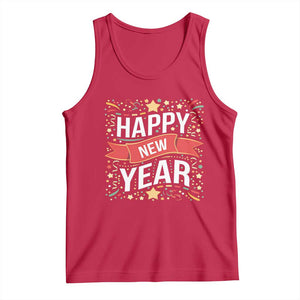 Happy New Year 2025 Tank Top Confetti Fireworks Party Supplies Family Matching TS02 Red Print Your Wear