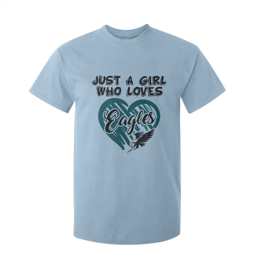 A Girl Who Loves Eagle T Shirt For Kid TS02 Light Blue Print Your Wear