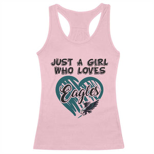 A Girl Who Loves Eagle Racerback Tank Top TS02 Light Pink Print Your Wear