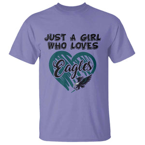 A Girl Who Loves Eagle T Shirt TS02 Violet Print Your Wear