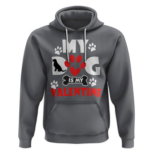 Dog Lover Hoodie My Dog Is My Valentine Pet Puddy TS02 Charcoal Printyourwear