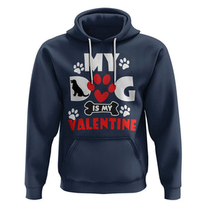 Dog Lover Hoodie My Dog Is My Valentine Pet Puddy TS02 Navy Printyourwear