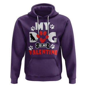 Dog Lover Hoodie My Dog Is My Valentine Pet Puddy TS02 Purple Printyourwear