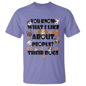 Funny Dog Lover T Shirt You Know What I Like About People Their Dogs TS02 Violet Printyourwear