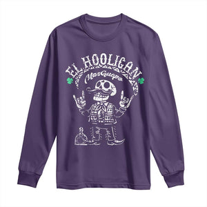 Funny Mexican Mariachi Skeleton Long Sleeve Shirt El Hooligan Mas Guapo Very Handsome TS02 Purple Print Your Wear