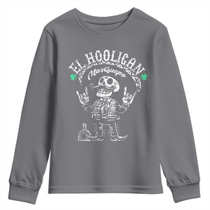Funny Mexican Mariachi Skeleton Youth Sweatshirt El Hooligan Mas Guapo Very Handsome TS02 Charcoal Print Your Wear