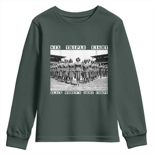 6 Triple 8 Youth Sweatshirt Black Women's Army Corps 6888th Battalion TS02 Dark Forest Green Print Your Wear