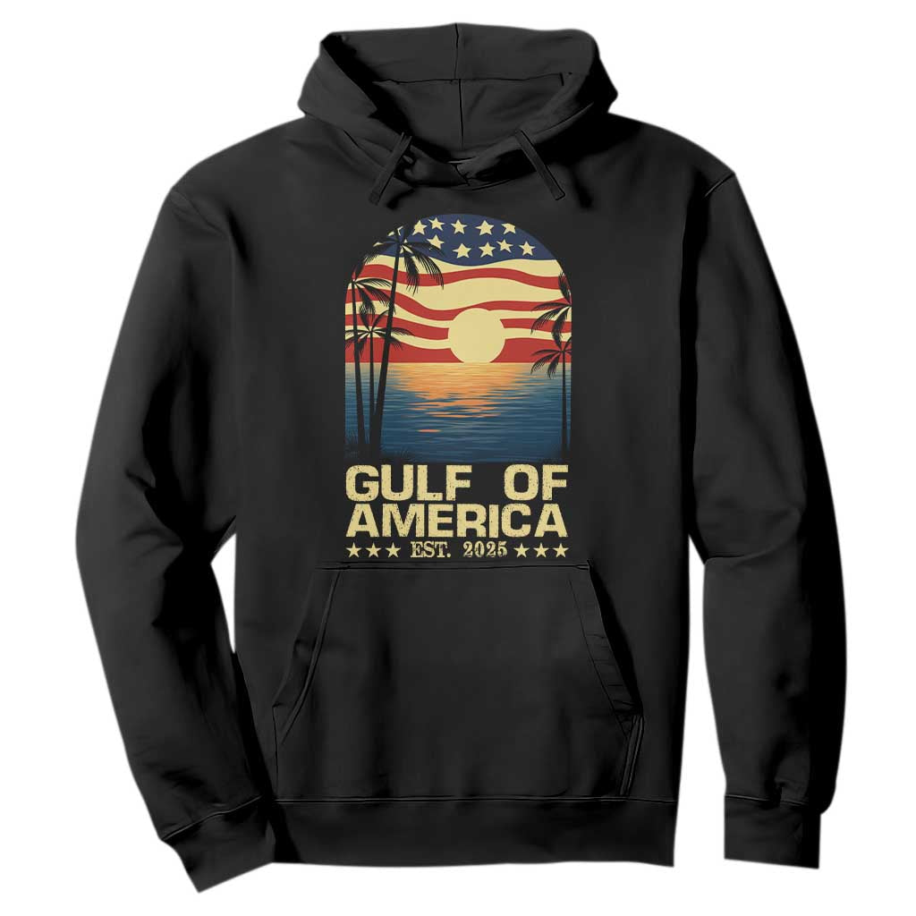 Gulf Of USA Hoodie Est 2025 American Flag Retro TS02 Black Print Your Wear