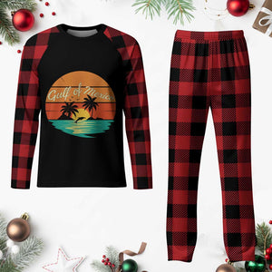 Gulf Of Mexico Plaid Pajama Set Forever Beach Palms Summer Vacation TS02 Buffalo Plaid Print Your Wear