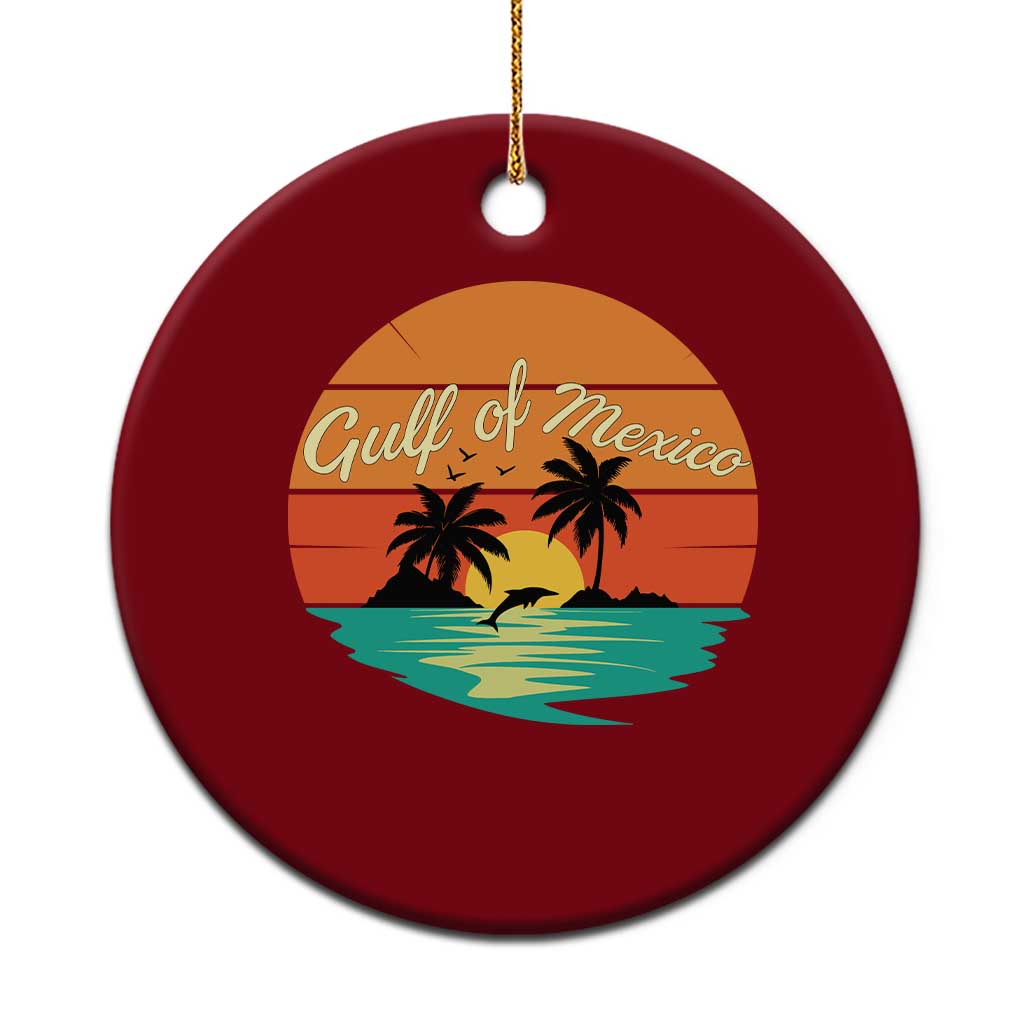 Gulf Of Mexico Ceramic Ornament Forever Beach Palms Summer Vacation TS02 1pc Red Print Your Wear