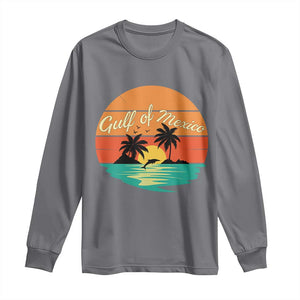 Gulf Of Mexico Long Sleeve Shirt Forever Beach Palms Summer Vacation TS02 Charcoal Print Your Wear