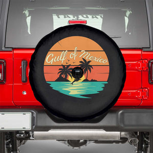 Gulf Of Mexico Spare Tire Cover Forever Beach Palms Summer Vacation TS02 Black Print Your Wear