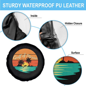 Gulf Of Mexico Spare Tire Cover Forever Beach Palms Summer Vacation TS02 Print Your Wear