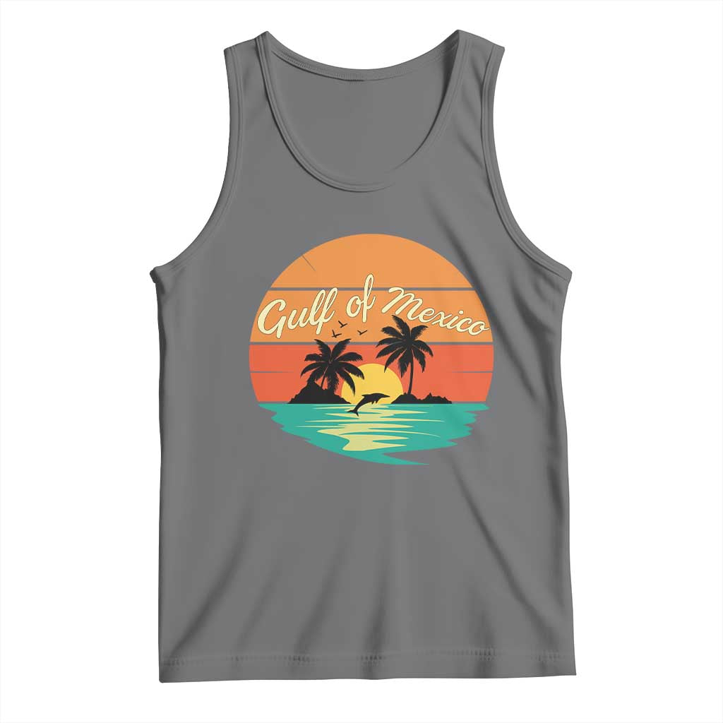 Gulf Of Mexico Tank Top Forever Beach Palms Summer Vacation TS02 Black Heather Print Your Wear