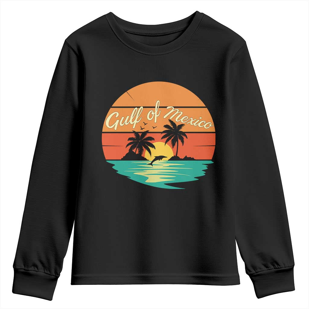 Gulf Of Mexico Youth Sweatshirt Forever Beach Palms Summer Vacation TS02 Black Print Your Wear