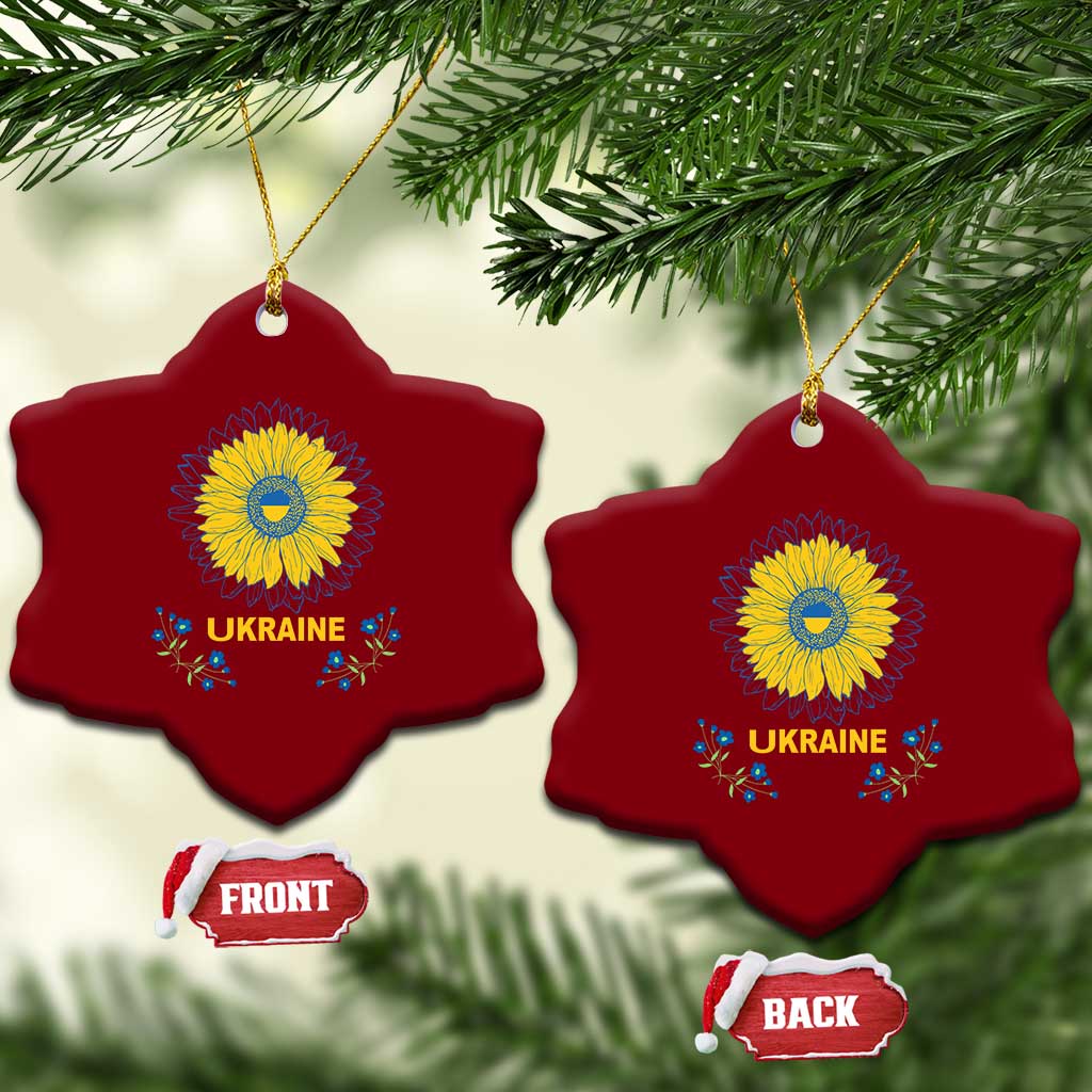 Ukraine Sunflower Ceramic Ornament Ukrainian Flag TS02 Print Your Wear