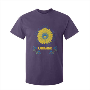 Ukraine Sunflower T Shirt For Kid Ukrainian Flag TS02 Purple Print Your Wear