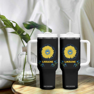Ukraine Sunflower Tumbler With Handle Ukrainian Flag TS02 Print Your Wear