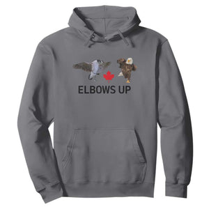 Elbows Up Hoodie Canada Goose Vs Eagle Maple Leaf TS02 Charcoal Print Your Wear