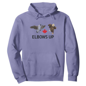 Elbows Up Hoodie Canada Goose Vs Eagle Maple Leaf TS02 Violet Print Your Wear