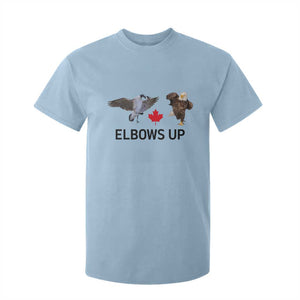 Elbows Up T Shirt For Kid Canada Goose Vs Eagle Maple Leaf TS02 Light Blue Print Your Wear