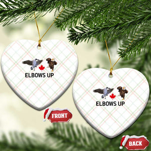 Elbows Up Ceramic Ornament Canada Goose Vs Eagle Maple Leaf TS02 Print Your Wear