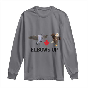 Elbows Up Long Sleeve Shirt Canada Goose Vs Eagle Maple Leaf TS02 Charcoal Print Your Wear