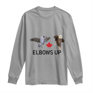 Elbows Up Long Sleeve Shirt Canada Goose Vs Eagle Maple Leaf TS02 Sport Gray Print Your Wear