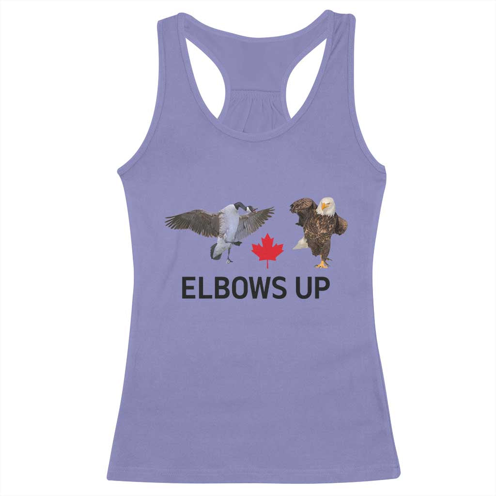 Elbows Up Racerback Tank Top Canada Goose Vs Eagle Maple Leaf TS02 Violet Print Your Wear