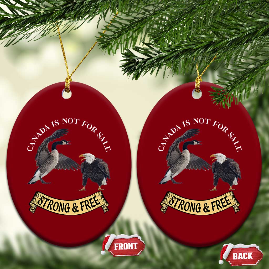 Elbows Up Ceramic Ornament Canada Is Not For Sale Goose Vs Eagle TS02 Print Your Wear