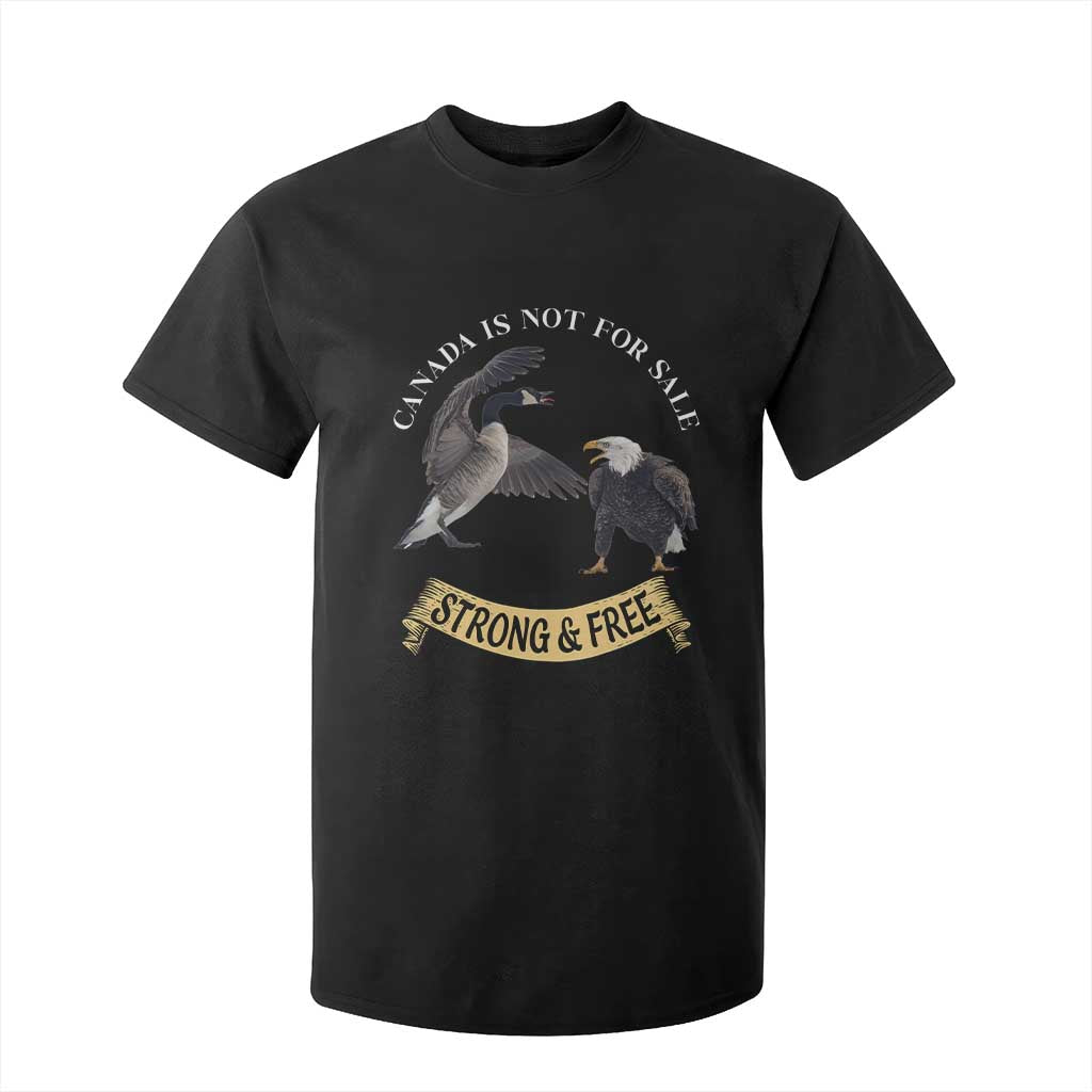 Elbows Up T Shirt For Kid Canada Is Not For Sale Goose Vs Eagle TS02 Black Print Your Wear