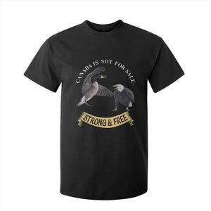 Elbows Up T Shirt For Kid Canada Is Not For Sale Goose Vs Eagle TS02 Black Print Your Wear