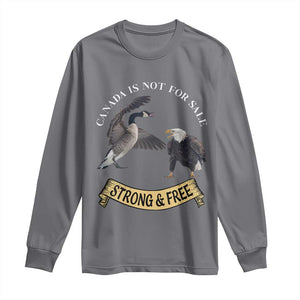 Elbows Up Long Sleeve Shirt Canada Is Not For Sale Goose Vs Eagle TS02 Charcoal Print Your Wear