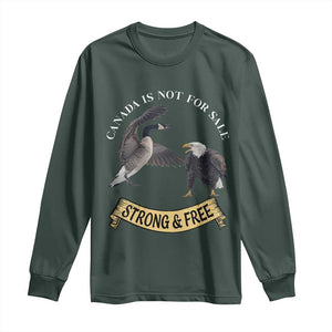 Elbows Up Long Sleeve Shirt Canada Is Not For Sale Goose Vs Eagle TS02 Dark Forest Green Print Your Wear