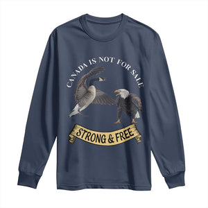 Elbows Up Long Sleeve Shirt Canada Is Not For Sale Goose Vs Eagle TS02 Navy Print Your Wear