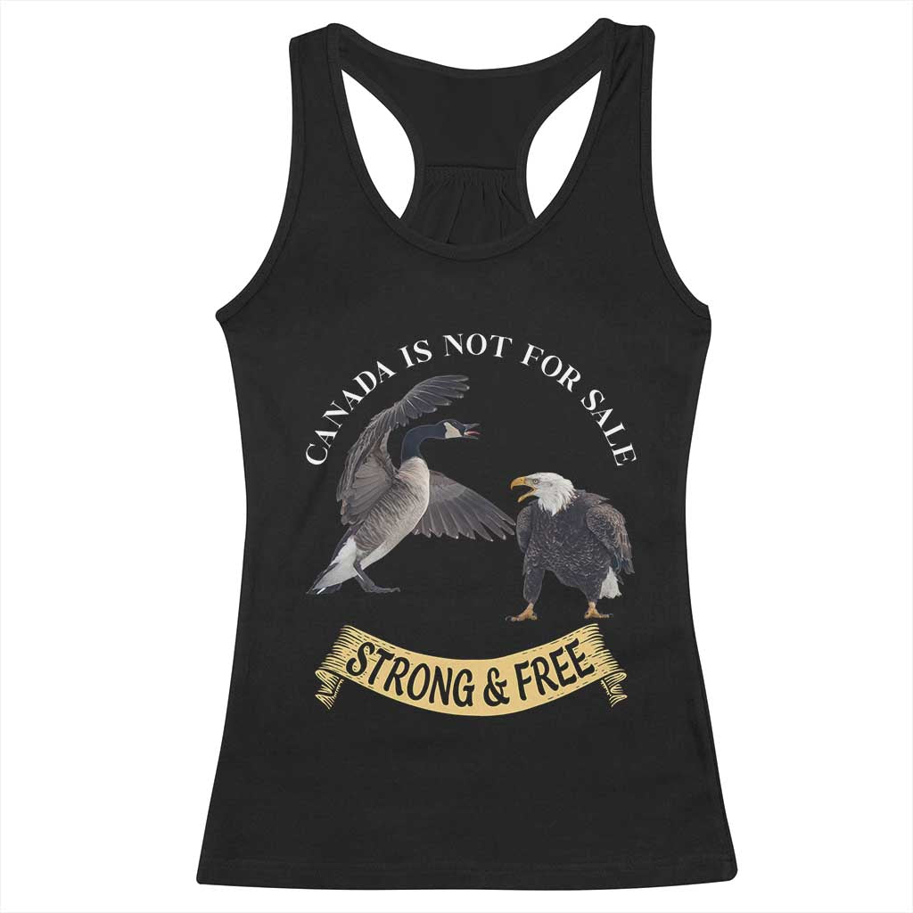Elbows Up Racerback Tank Top Canada Is Not For Sale Goose Vs Eagle TS02 Black Print Your Wear