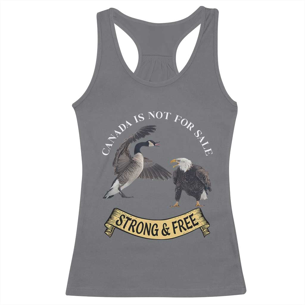Elbows Up Racerback Tank Top Canada Is Not For Sale Goose Vs Eagle TS02 Charcoal Print Your Wear