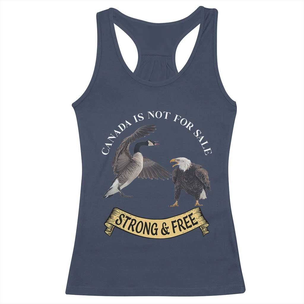 Elbows Up Racerback Tank Top Canada Is Not For Sale Goose Vs Eagle TS02 Navy Print Your Wear
