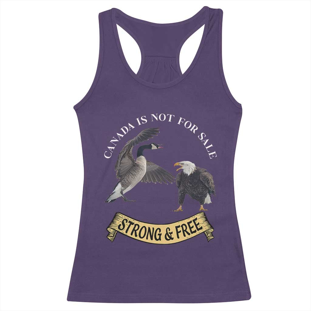 Elbows Up Racerback Tank Top Canada Is Not For Sale Goose Vs Eagle TS02 Purple Print Your Wear