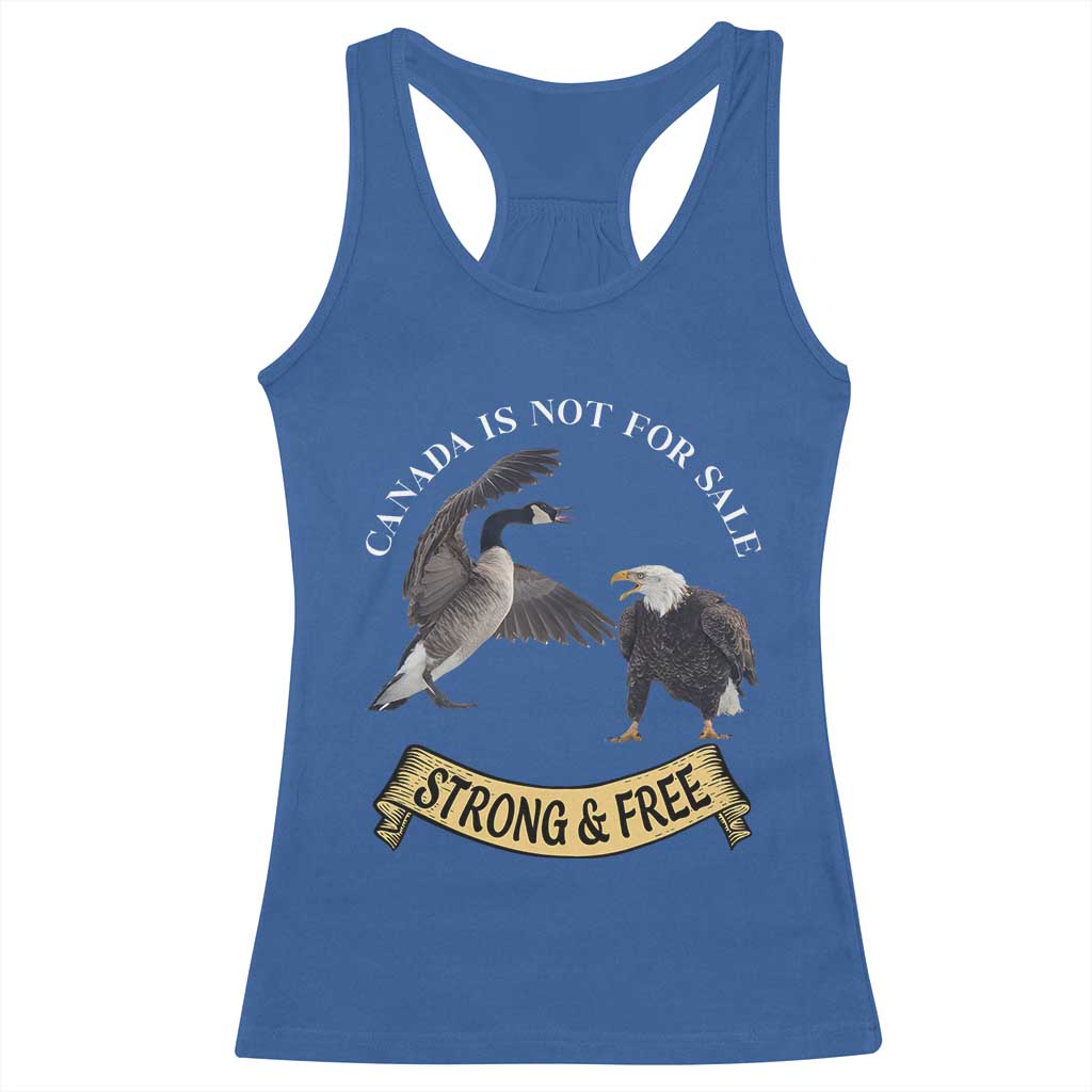 Elbows Up Racerback Tank Top Canada Is Not For Sale Goose Vs Eagle TS02 Royal Blue Print Your Wear