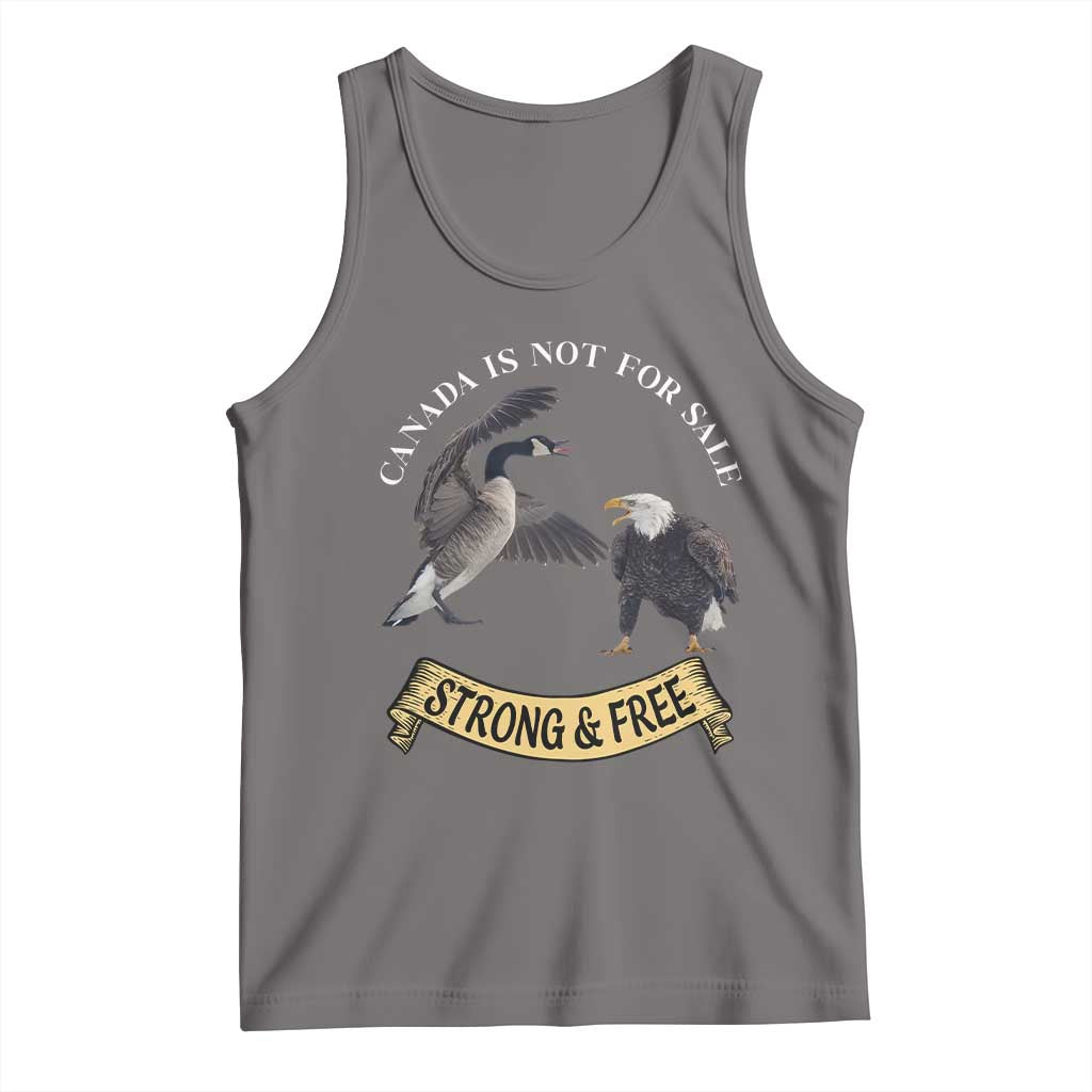 Elbows Up Tank Top Canada Is Not For Sale Goose Vs Eagle TS02 Deep Heather Print Your Wear
