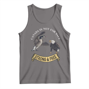Elbows Up Tank Top Canada Is Not For Sale Goose Vs Eagle TS02 Deep Heather Print Your Wear