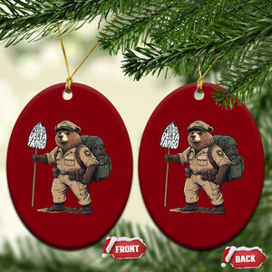 Foxtrot Delta Tango Resist Bear Ceramic Ornament TS02 Print Your Wear