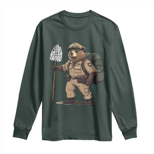 Foxtrot Delta Tango Resist Bear Long Sleeve Shirt TS02 Dark Forest Green Print Your Wear