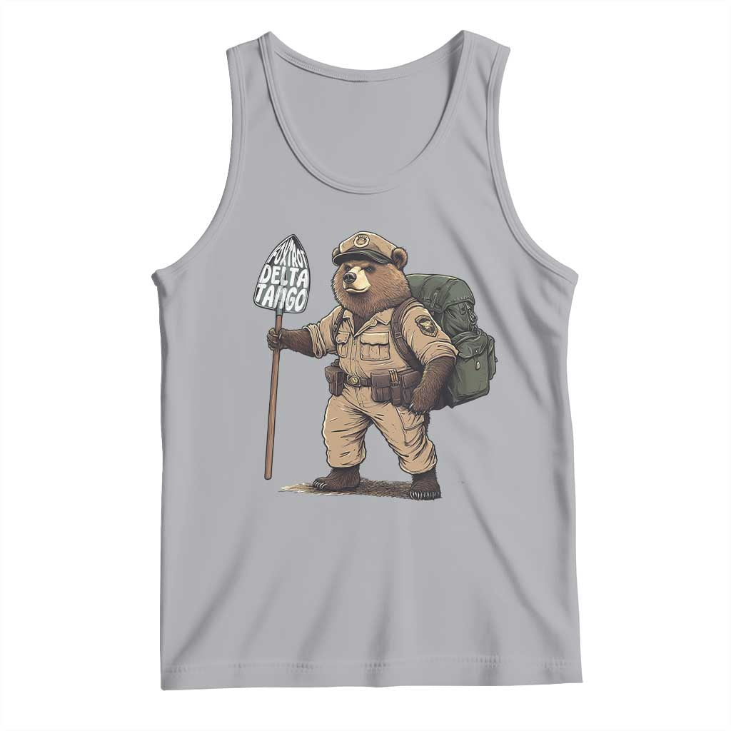 Foxtrot Delta Tango Resist Bear Tank Top TS02 Athletic Heather Print Your Wear