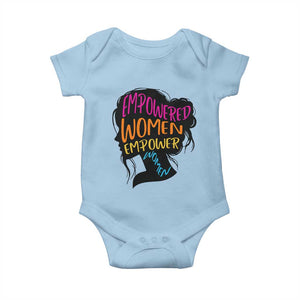 Empowered Women Empower Women Baby Onesie TS02 Light Blue Print Your Wear